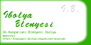 ibolya blenyesi business card